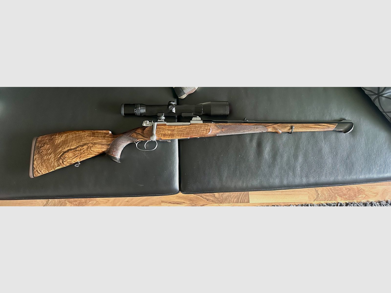 Einzigartiger Custom Mauser 98 8x64S Stutzen Zeiss Octagon Hansjoachim Hensel Kurpfalz