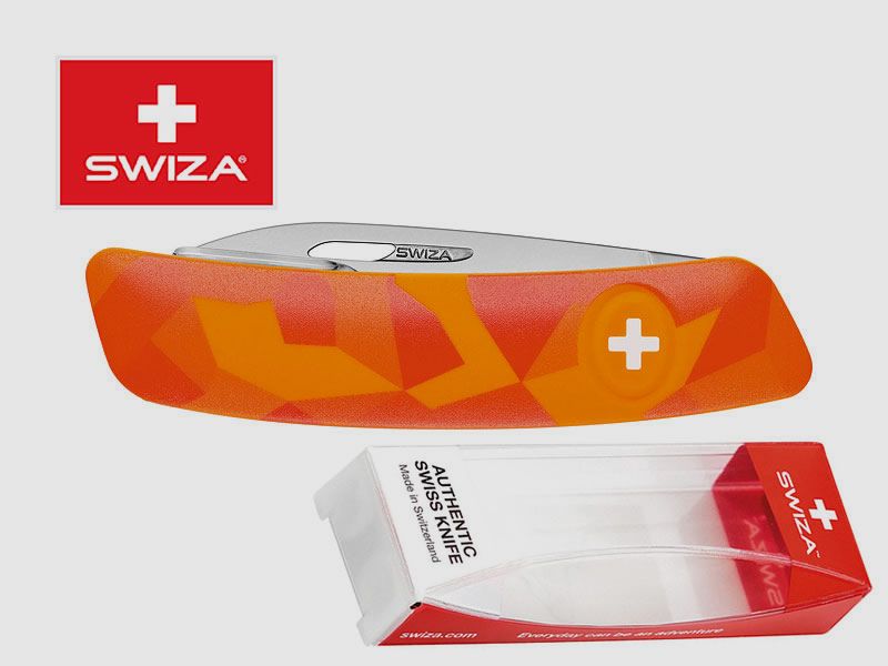 SWIZA Schweizer Messer FILIX D03 CAMO URBAN ORANGE, Edelstahl 440, 11 Funktionen, Korkenzieher