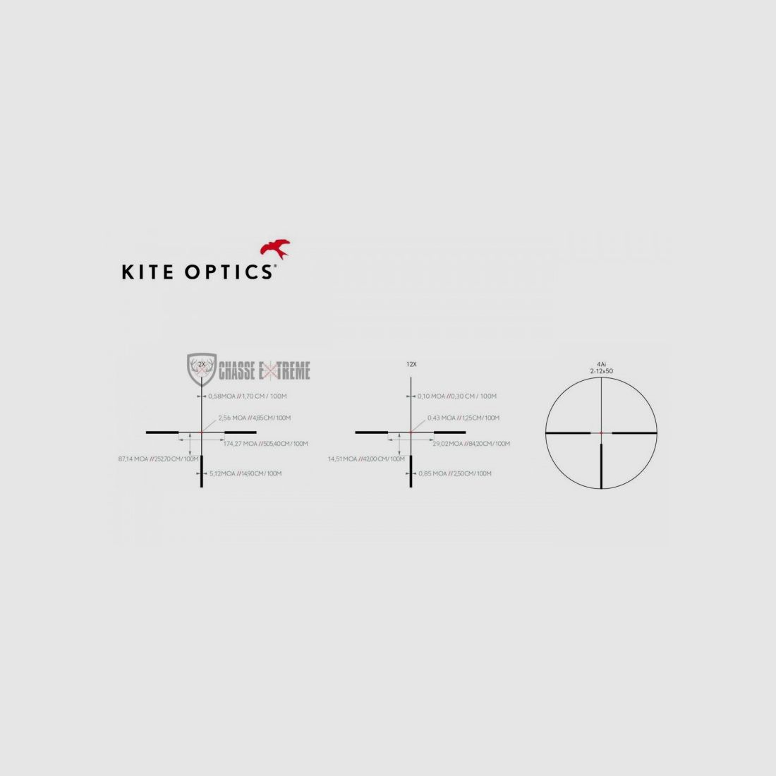 Zielfernrohr KITE OPTICS K6 2-12x50i Hd, Bild 3 von 3
