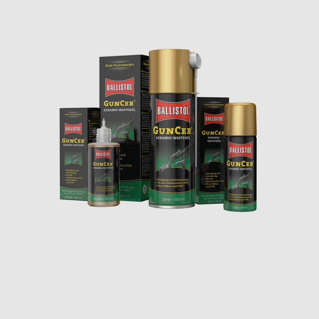BALLISTOL vet/reiniger/olie GunCer keramische olie 65 ml fles, afbeelding 1 van 2