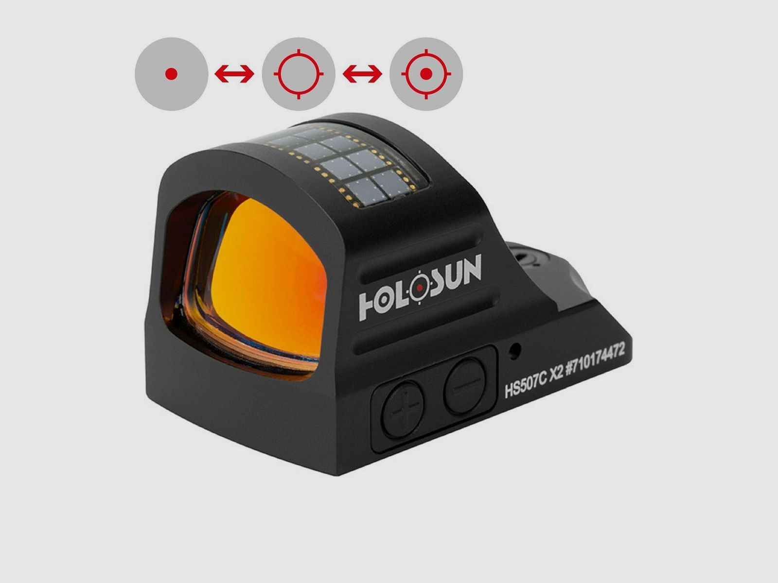 Holosun Classic HS507C RD X2 Mirino a Punto Circolare Reflex Aperto