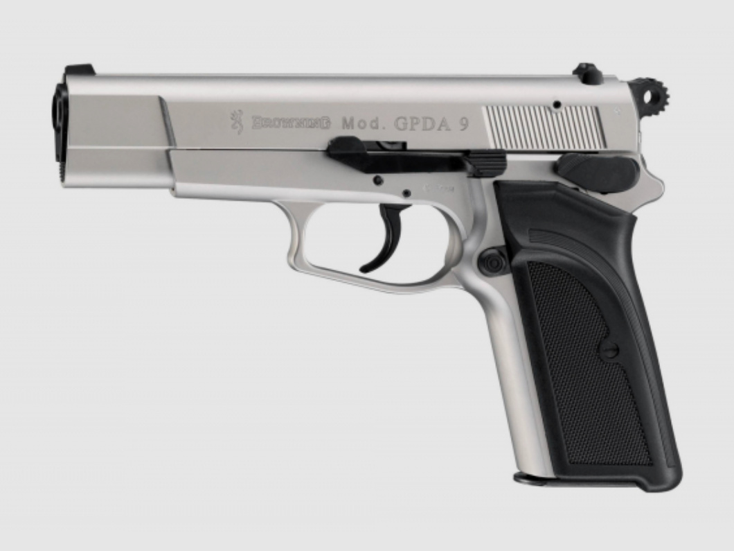 Umarex 318.02.11 Browning GPDA 9 9 mm P.A.K. - Nickel-Finish Pyro