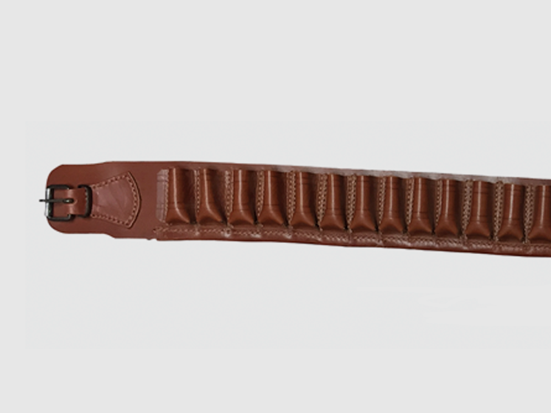 Cartridge belt made of natural cowhide cal. 12, image 3 of 3