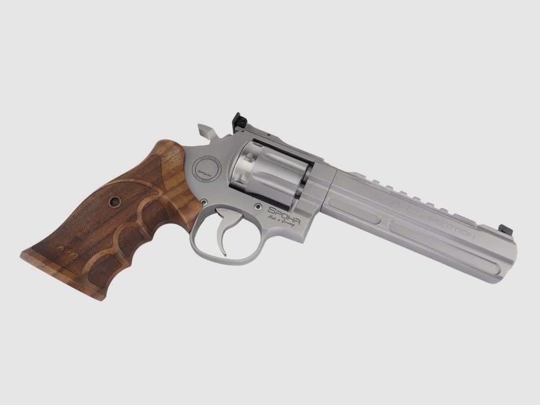 SPOHR 286 Competition Stainless .22lr 6 Zoll Revolver Made in Germany