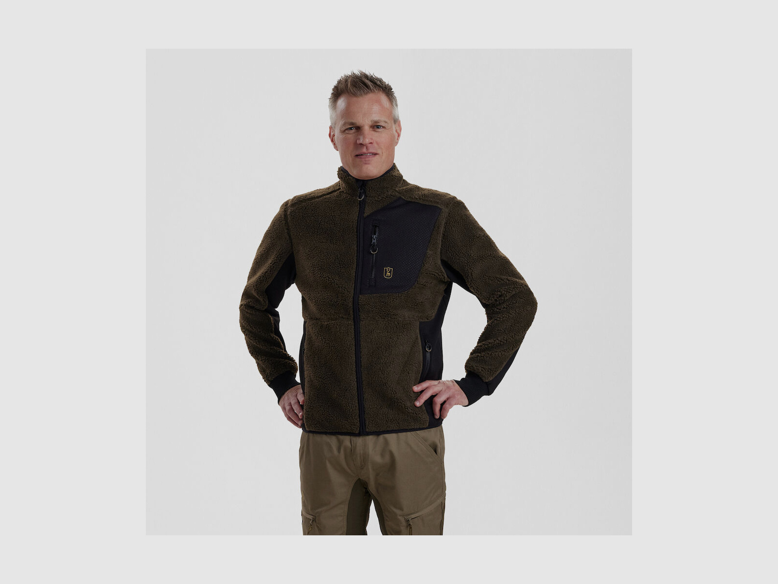 DEERHUNTER Rogaland Fleece Jacket Chocolate Brown