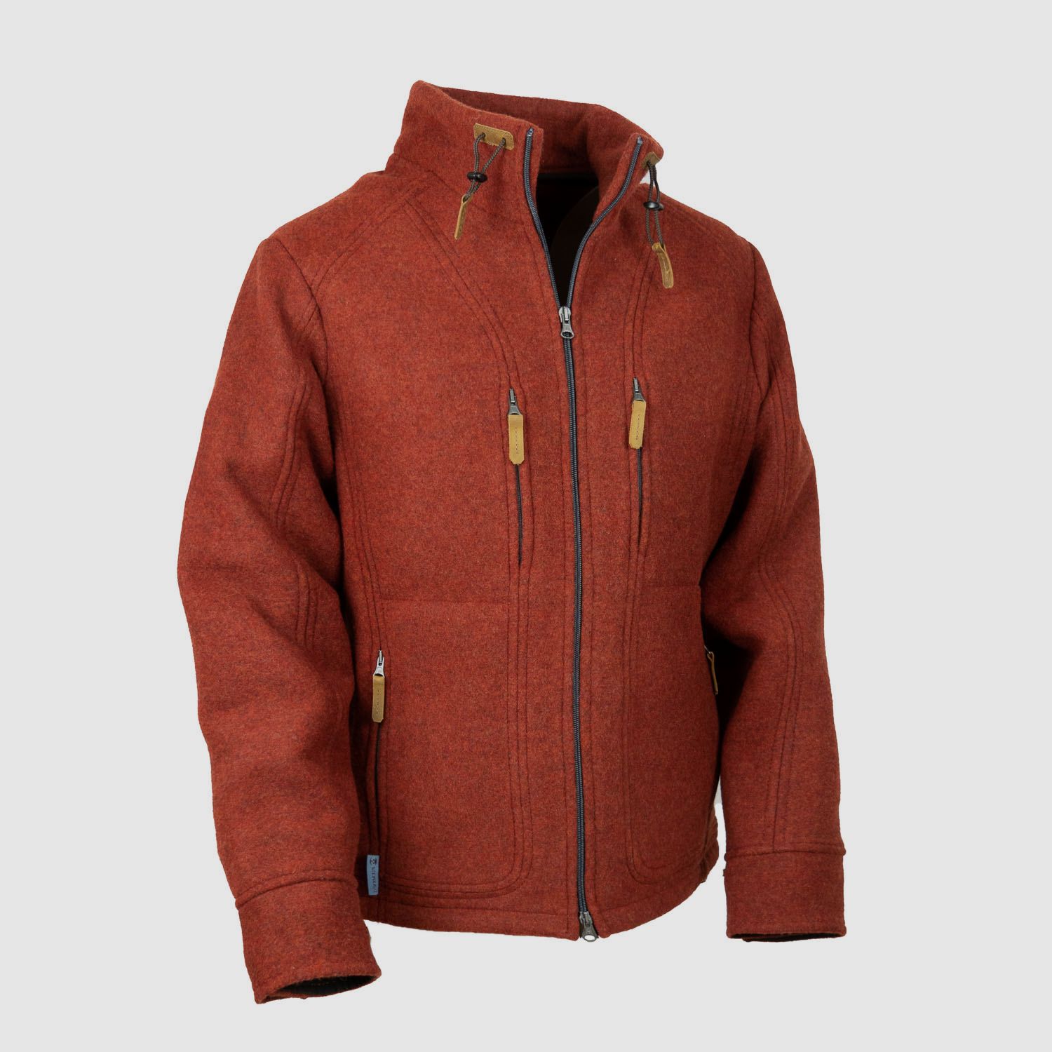Lodenfleecejacke "Kragenhuber" Mod. 2023, Jaspisrot