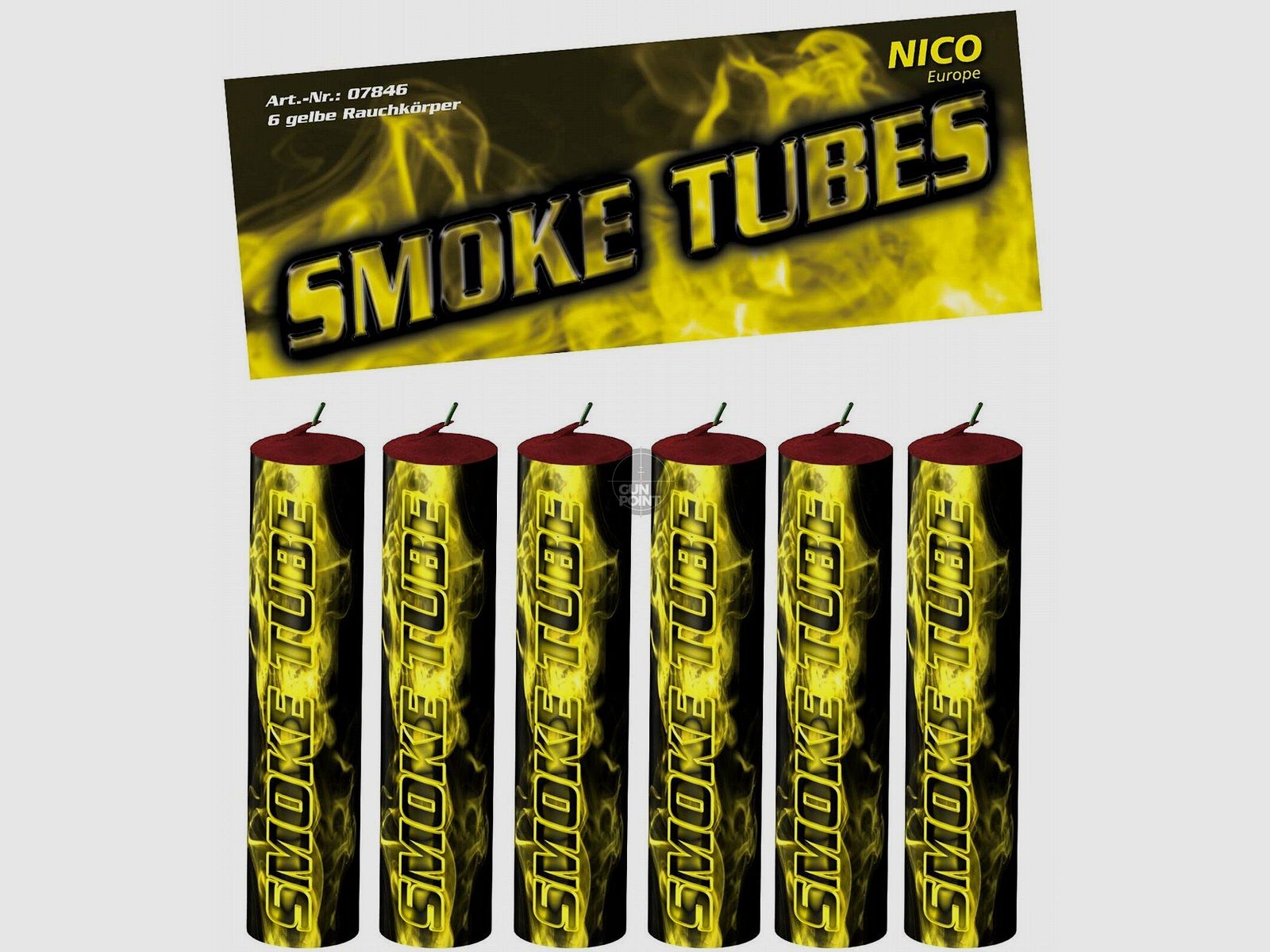 Nico Rauchfackel Smoke Tubes - Gelb - 6 Stk.