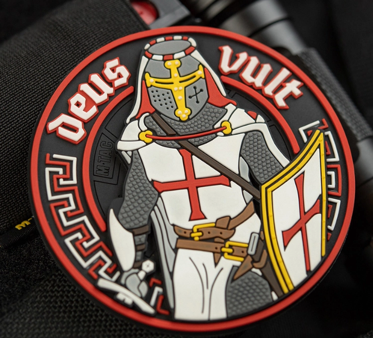 M-TAC Deus Vult 3D PVC patch – White/Red, image 3 of 3
