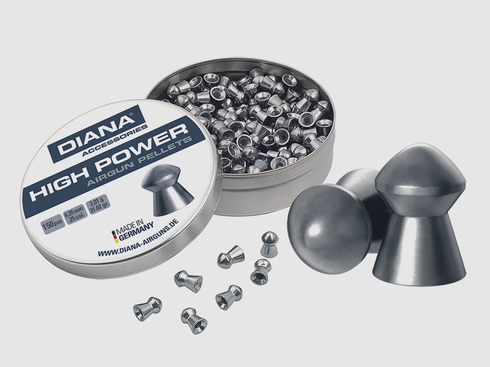 DIANA testa rotonda Diabolos lisci 6,35mm 150 pezzi