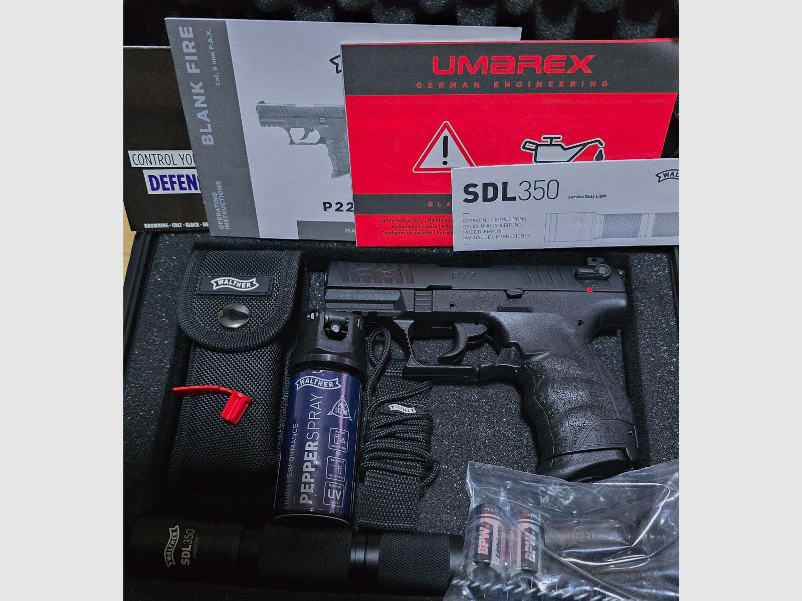 Walther R2D Set P22 Q Schreckschuss 9mm PAK Selbstverteidigung 