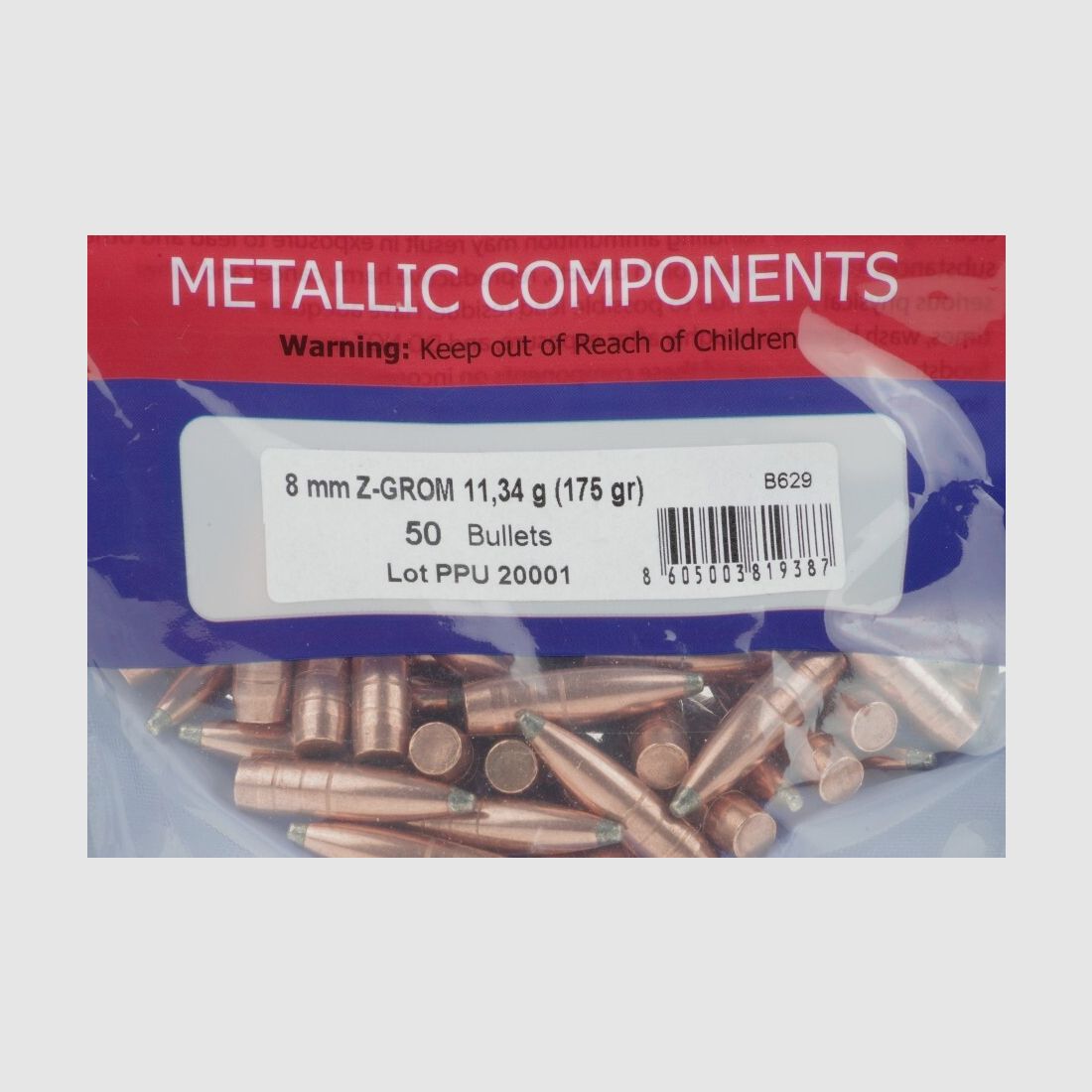 PPU Bullets .322 / 8 mm 175 gr (11.34 g) Z-Grom