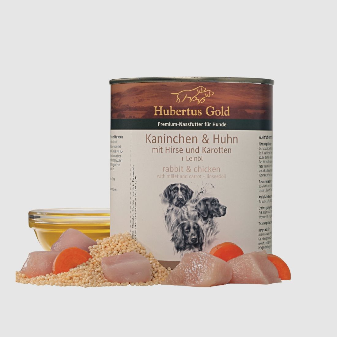 Hubertus Gold Kaninchen & Huhn mit Hirse und Karotten