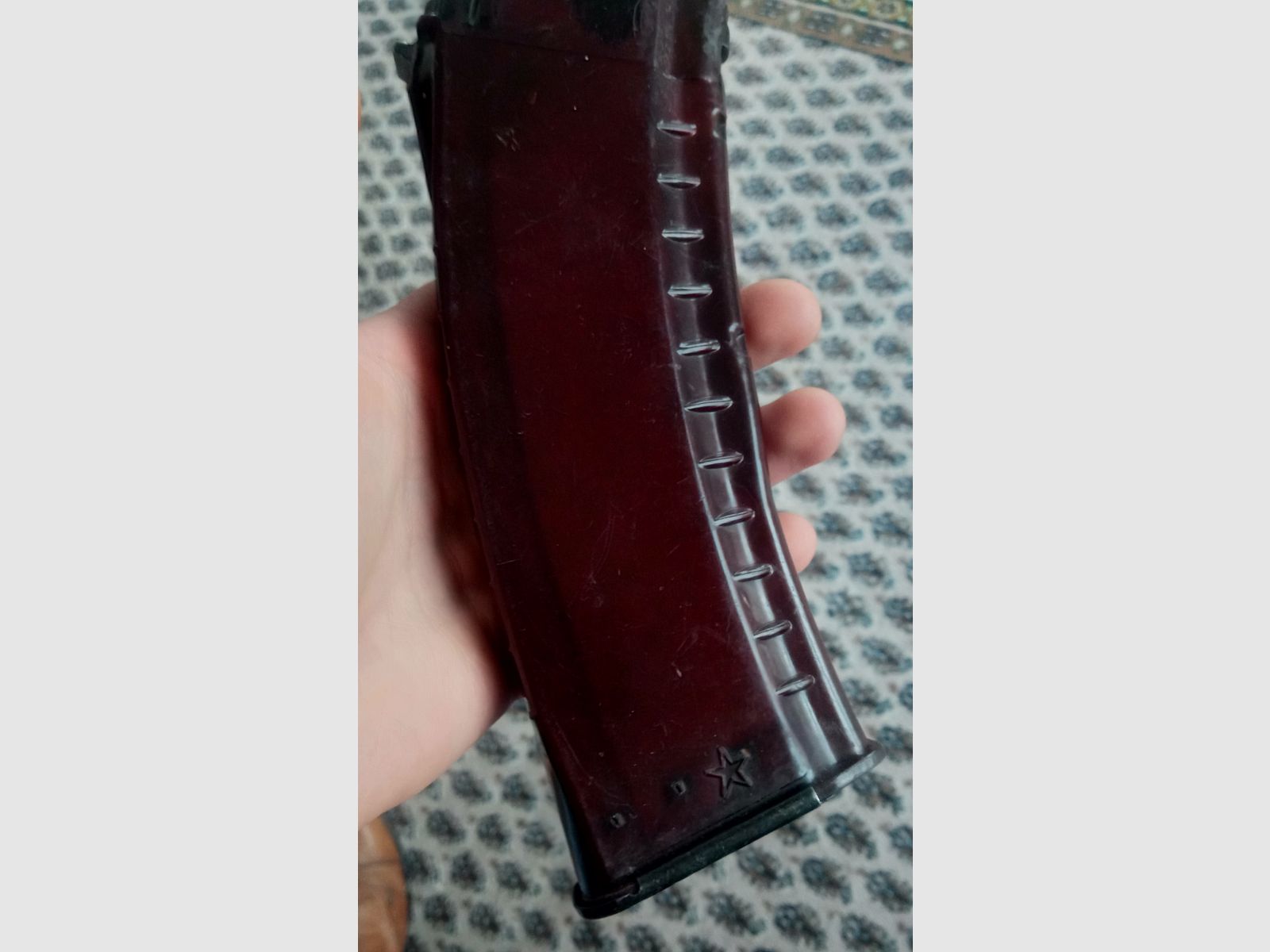 AK74 Tula Plum Deko Magazin (unbrauchbar/deaktiviert) für Yunker AKS-74u der russ-guns-de MWM Gillmann GmbH // Co2 AKSU Krinkov