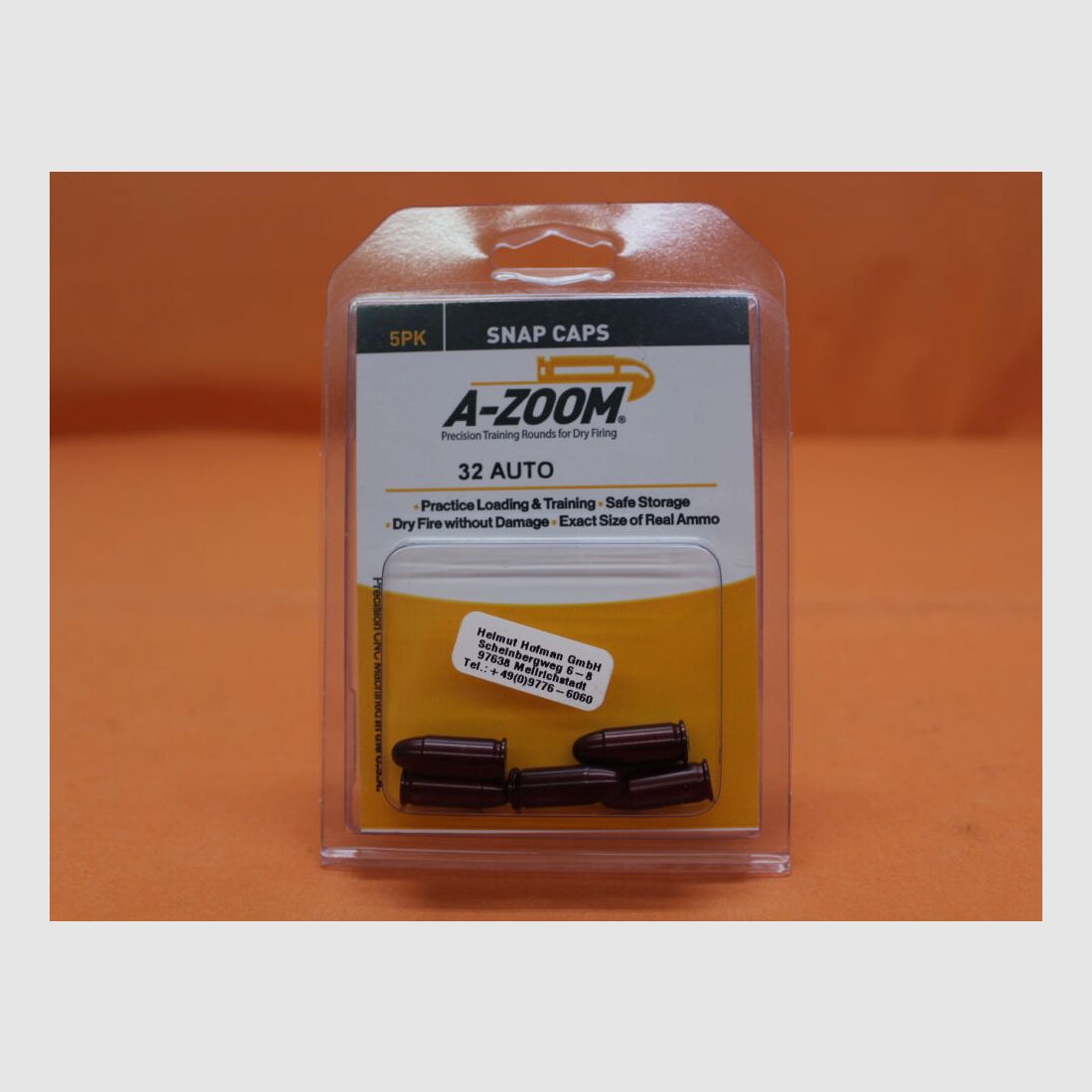 A-Zoom A-Zoom Exerzier-/ Pufferpatrone Alu 7,65mmBrowning/.32Auto Set mit 5 Stück (15153)