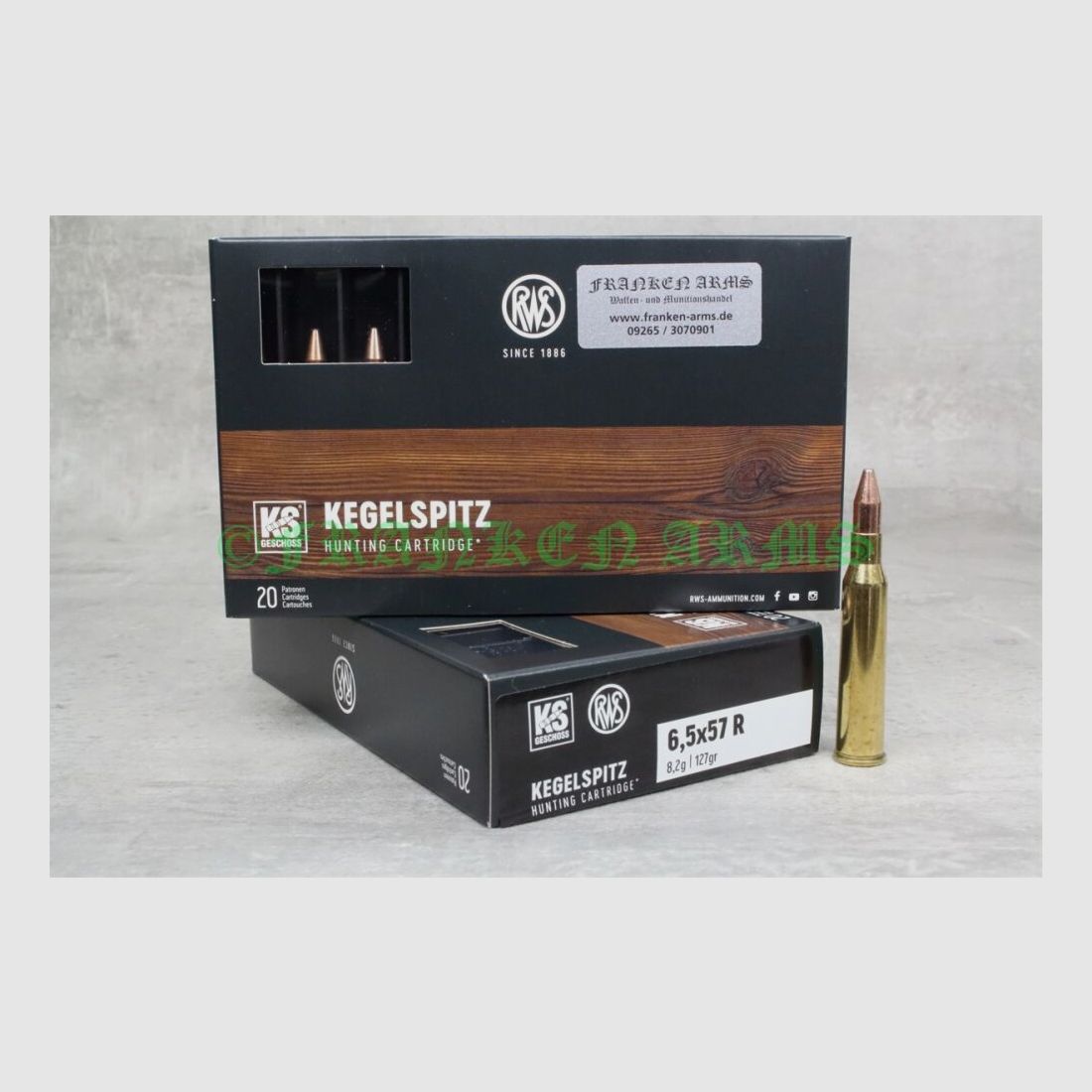 RWS Kegelspitz 6,5x57R 127gr. 8,2g 20 pezzi prezzi a scalare