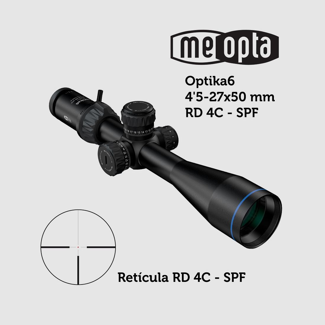 Meopta – Zielfernrohr MeoPro Optika6 – 4,5-27×50 SFP – RD 4C