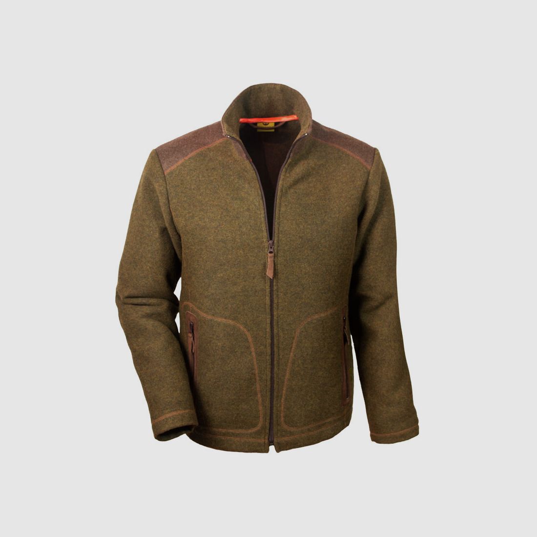 Loden fleece jacket "Urs", moss green