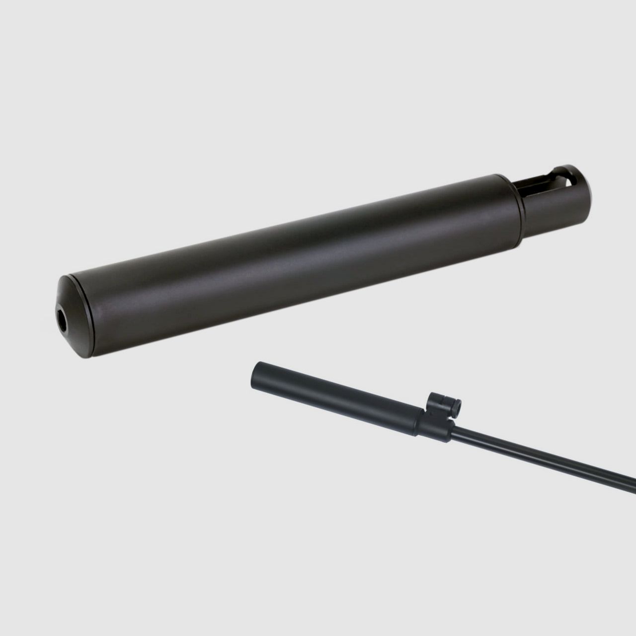 SchalldĂ¤mpfer Weihrauch aufsteckbar Laufdurchmesser 15 mm fĂĽr Luftgewehr Weihrauch HW30 HW35 HW50 Kaliber 6,35 mm (P18)