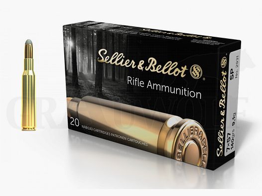7x57 139 gr / 9,0 g Sellier & Bellot Teilmantel Patronen 20 Stück