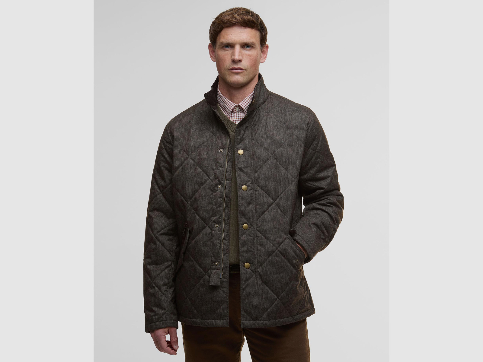 BARBOUR Chaqueta Acolchada de Invierno Shoveler Oliva