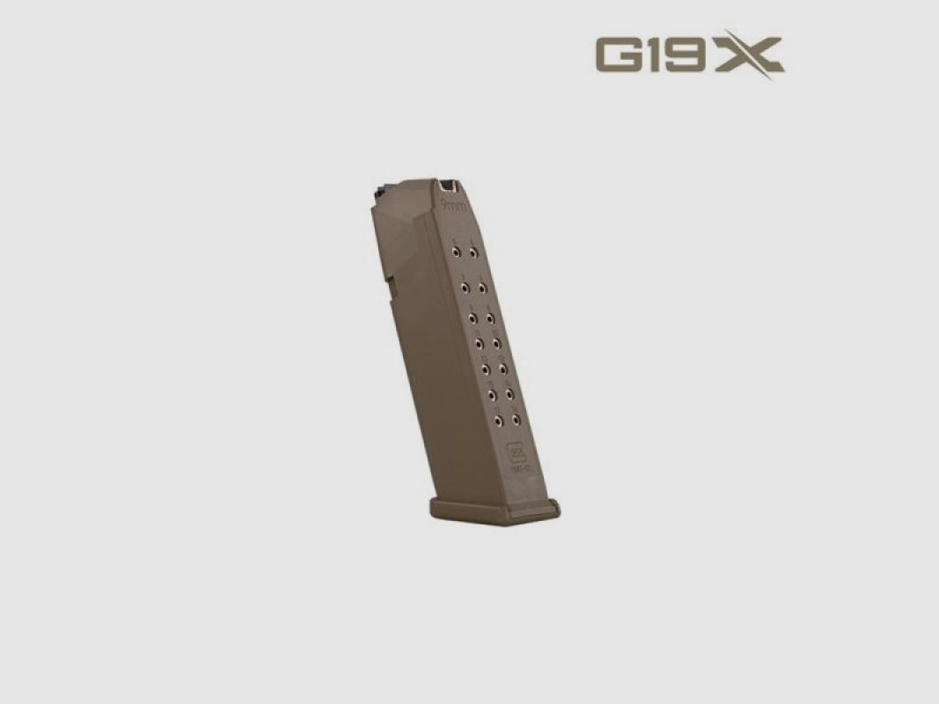 Glock Magazin G19X, 17 Schuss, coyote