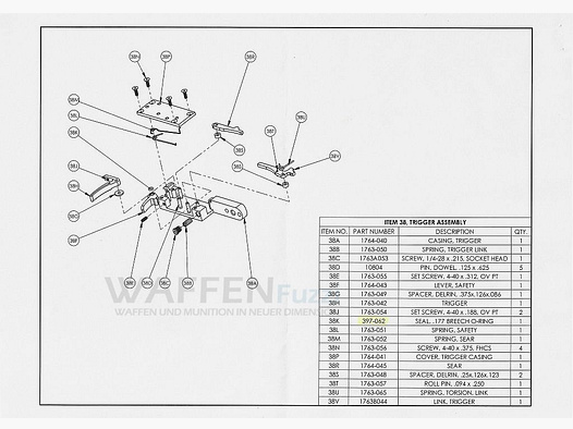 Seal set for Benjamin Marauder trigger unit