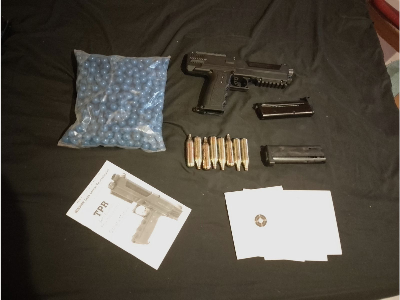 How Tippmann Tipx Pg7 Mission Marker .68 Accessories Tuning 500 Paintballs Cal 68 Set 2 Magazines