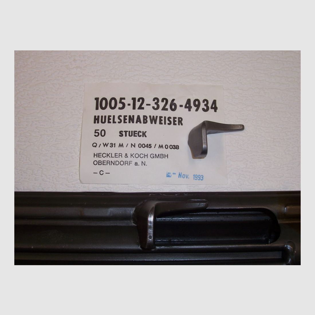 Heckler & Koch SAR M41, G3, MP5, PSG1, espulsore di cartucce NUOVO H&K Heckler und Koch GmbH Oberndorf a.N.