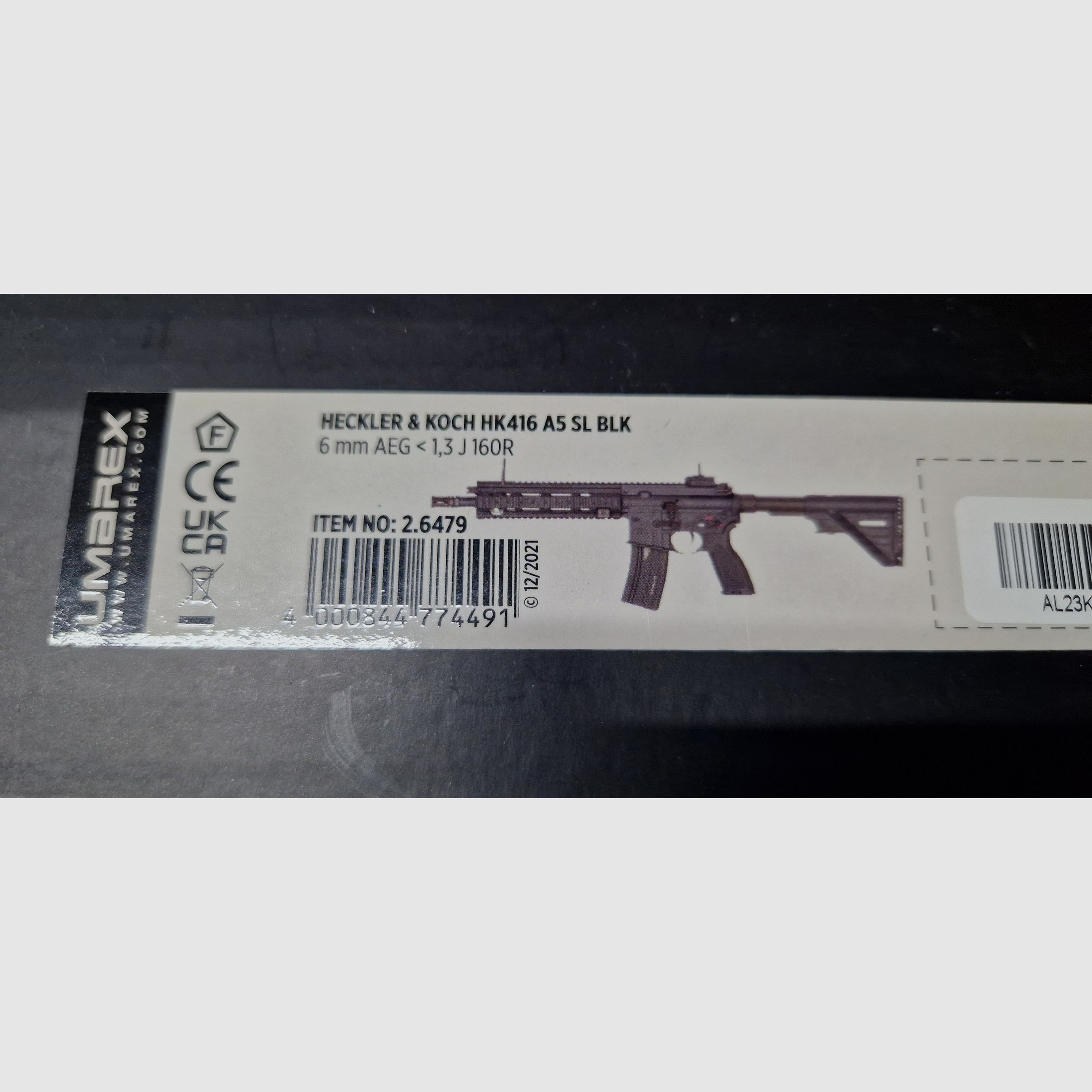 HK416A5 Sportsline + silenziatore + mirino a punto in super stato 6mm AEG