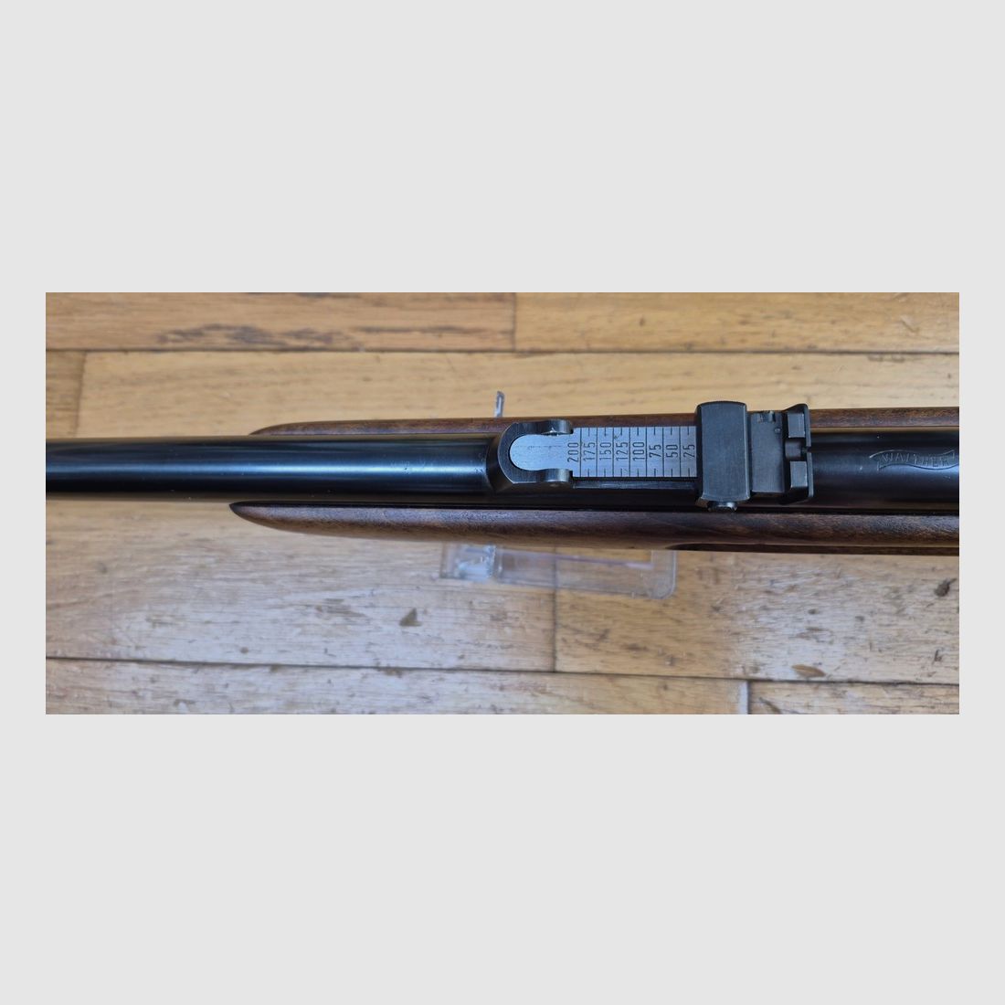 Sehr schöne Trainingsbüchse Walther Sport Modell V – Zeit des Dritten Reichs – Vor-Kriegswaffen 1937/1938 – Wahrscheinlich weniger als 38.000 Exemplare produziert – Holz in TBE++ – Ausgezeichnete Mechanik – Wunderschöner Lauf mit sehr schönen Zügen – TBE++, Bild 25 von 36