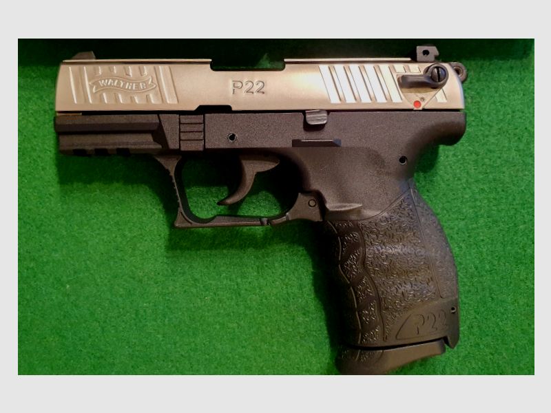 Walther P22Q blank firing pistol 9mm P.A.K. bicolor NICKEL (PTB 778)