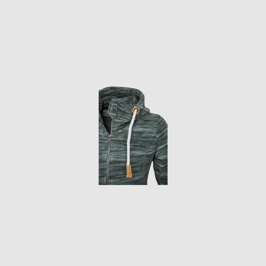 Fleece Hoody Ladies Fashion - lang, modischer Kordelzug