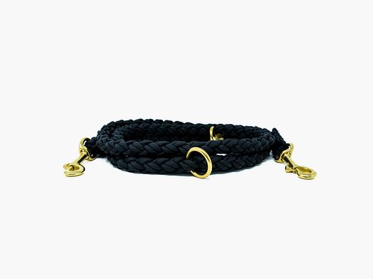 Correa para perros Paracord Uni "negro/plata"