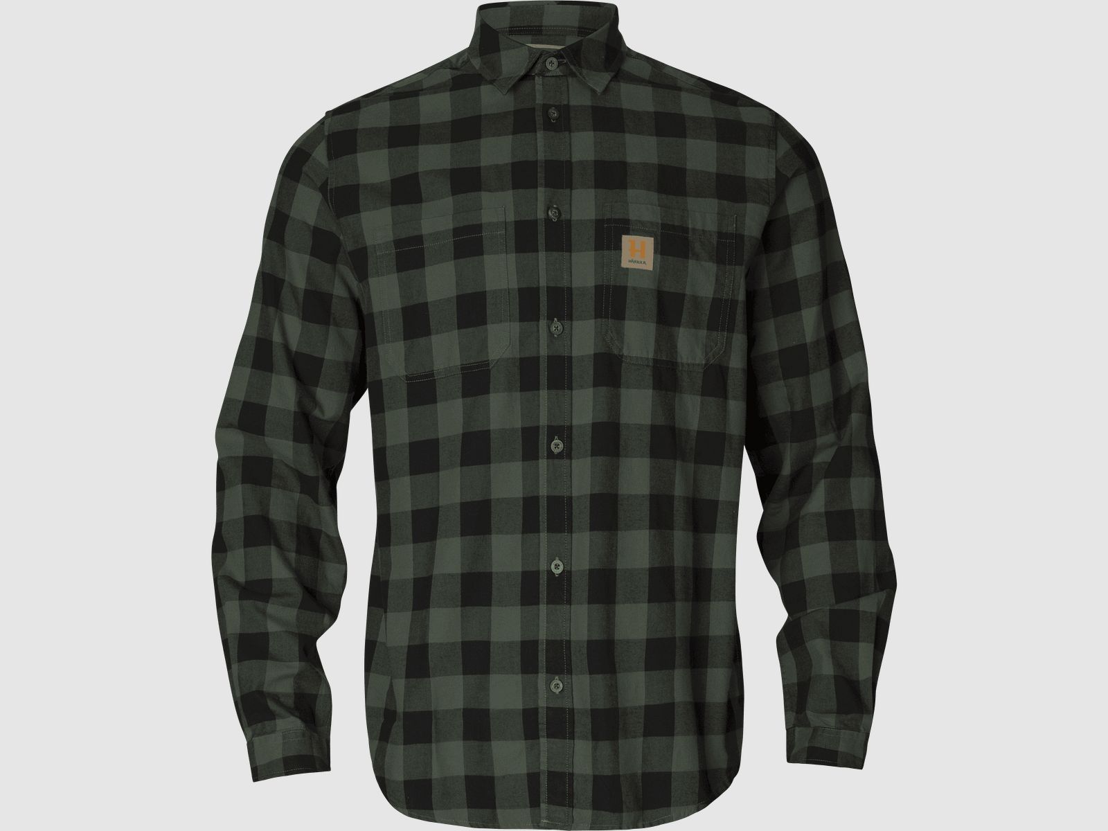 Härkila Skandynawskie L/S Shirt Mężczyźni Zielona Kratka 2XL