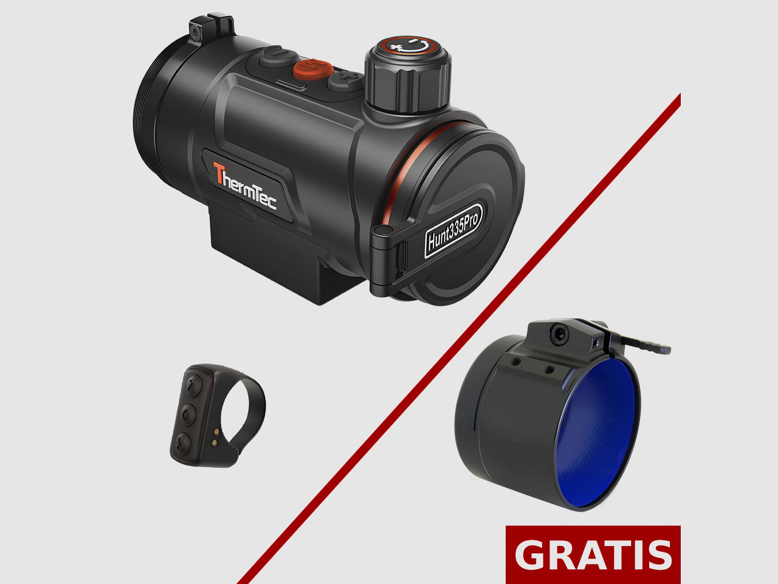 ThermTec HUNT 335 PRO Wärmebild-Vorsatzgerät - Lieferumfang ohne Adapter