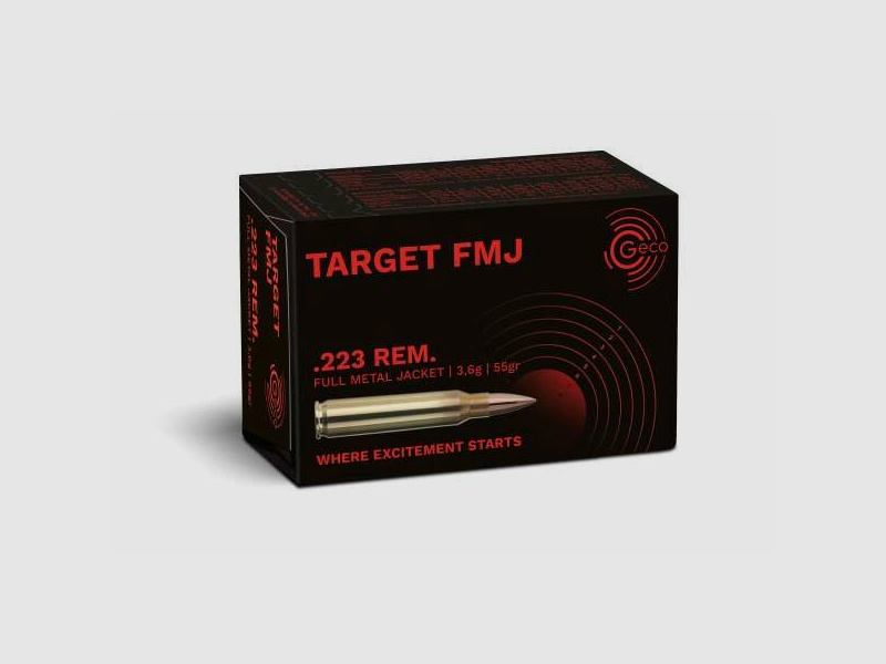 GECO .223 Rem. TARGET FMJ 3,6g/55gr