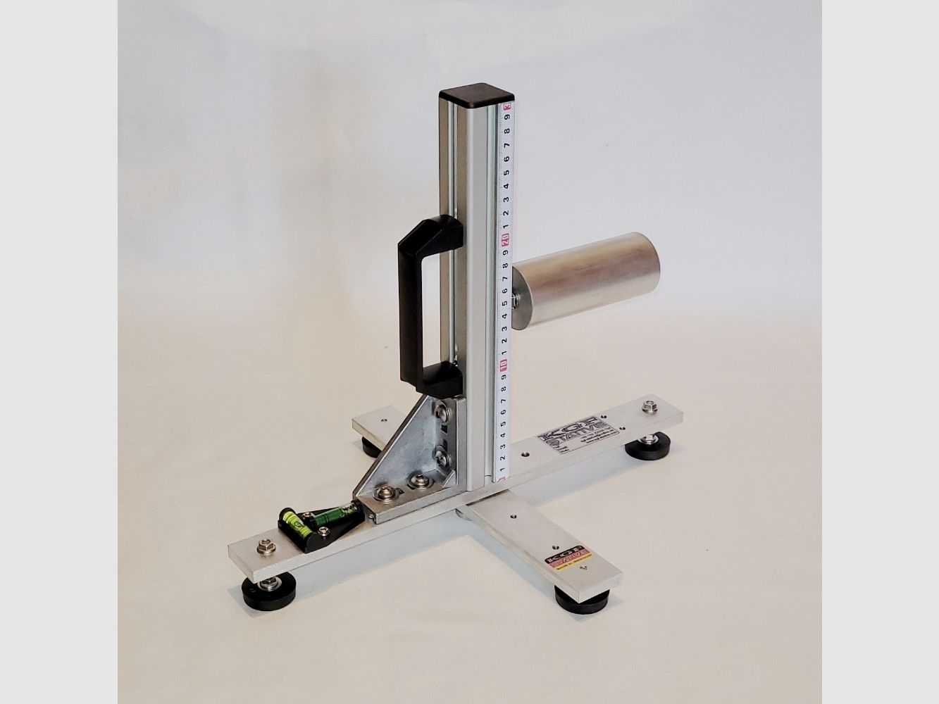 KGF Auflagestativ - Auflageständer Alu X-300-Pro mit Buchenholz-Auflage, klappbar, Waage, Griff und Maßband