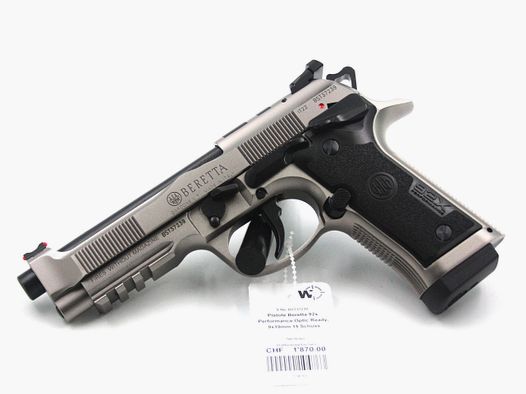 Pistole Beretta 92X Performance, Griff schwarz, 9×19, 15 Schuss, Optic Ready