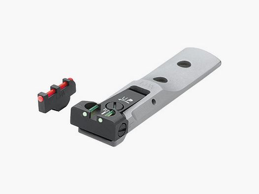 Conjunto de visor micrométrico de fibra óptica S&W LPA plata TXT03F1