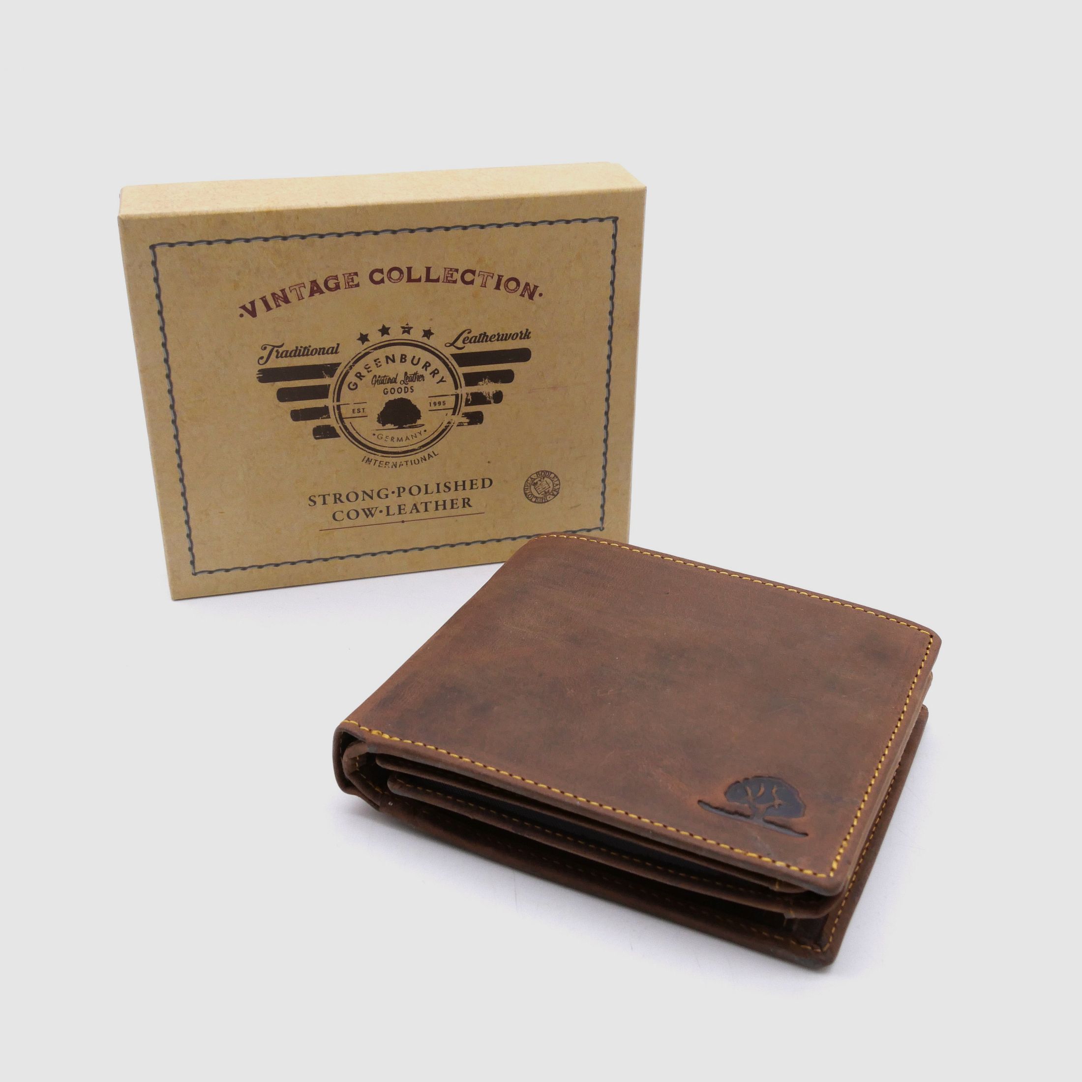 Greenburry 1796-25 Vintage Collection Leder Geldbörse Portemonnaie Save RFID