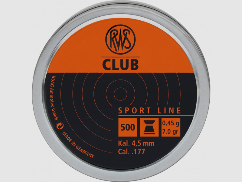 RWS CLUB SPORTS LINE FLACHKOPF-DIABOLO'S - 4,5 MM - 500 SCHUSS