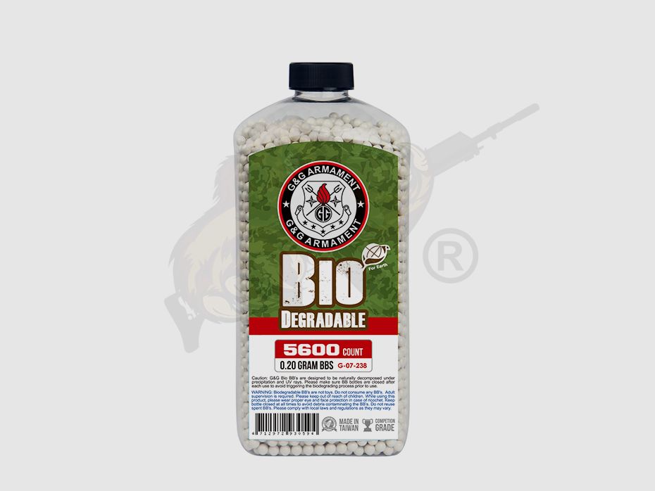 G&G Bio Precision Airsoft 0.20g (5.600 Stück) diameter 5,95mm - Desert