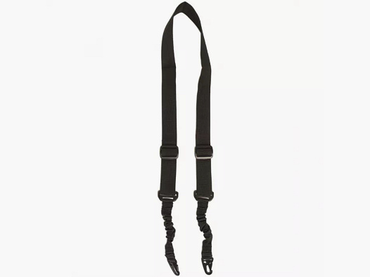 Tactische geweergordel / draaggordel met bungee (67-112cm), 2-punts, zwart