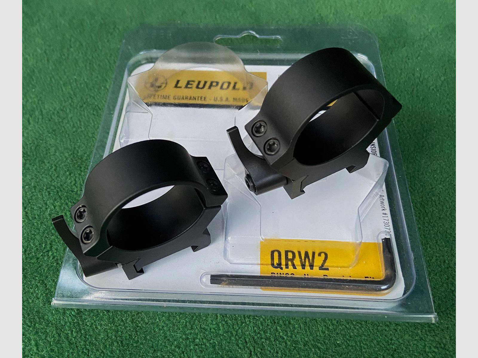 Leupold QRW2 Mounting RINGS 30mm Medium (H=9.13) with quick release lever, steel, matte, zdjęcie 1 z 4