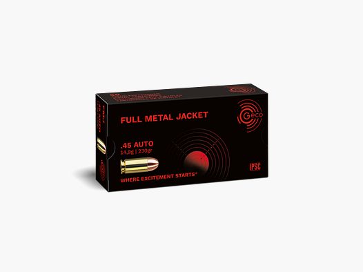 Geco Kal. .45 Auto FMJ 14,9g / 230 grs - Box mit 50 Stk