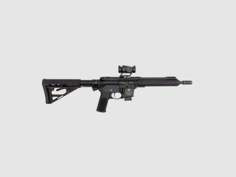 Schmeisser AR15-9 Sport kal. 9mm Luger w 10,5 cala M-Lok z regulowanym kolbą M14x1 i celownikiem Falke Reddot, zdjęcie 1 z 5