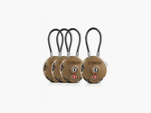 LOT DE 4 CADENAS A CABLES SAVIOR