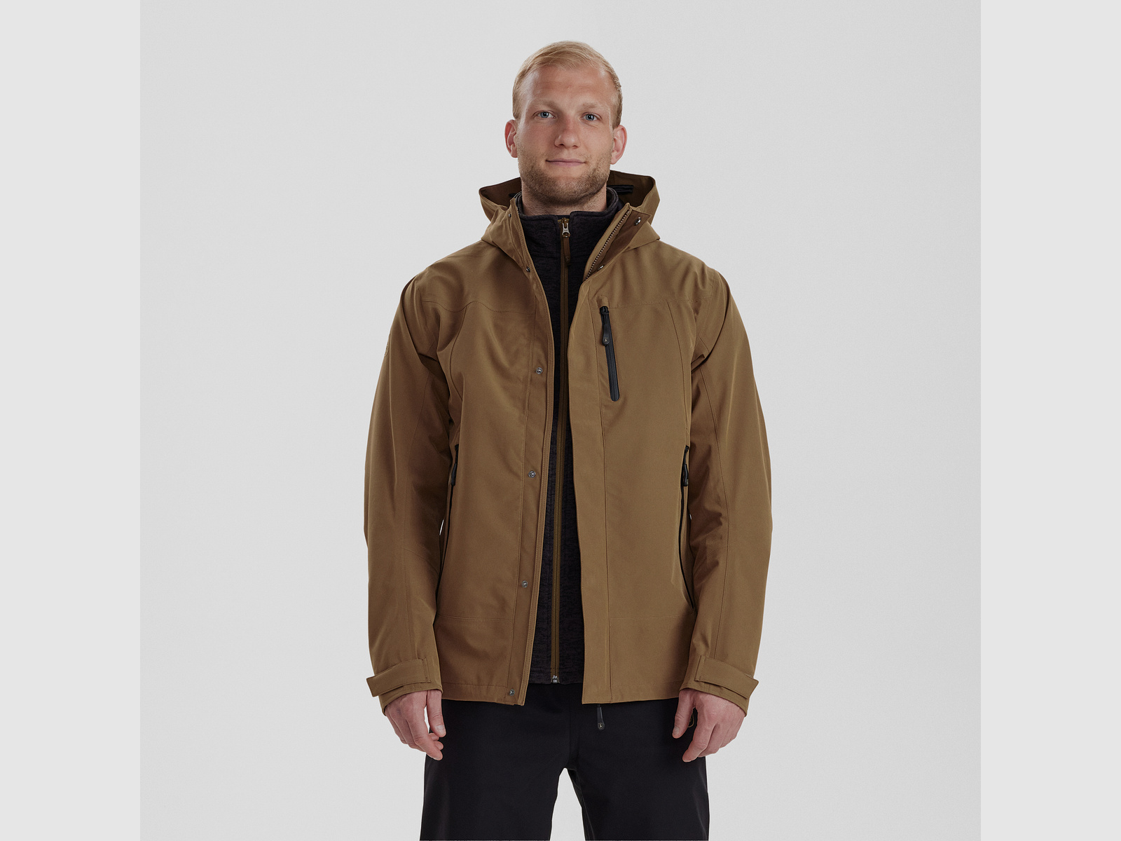 Sarek Shell Jacke mit Kapuze - Butternut – Größe: 4XL