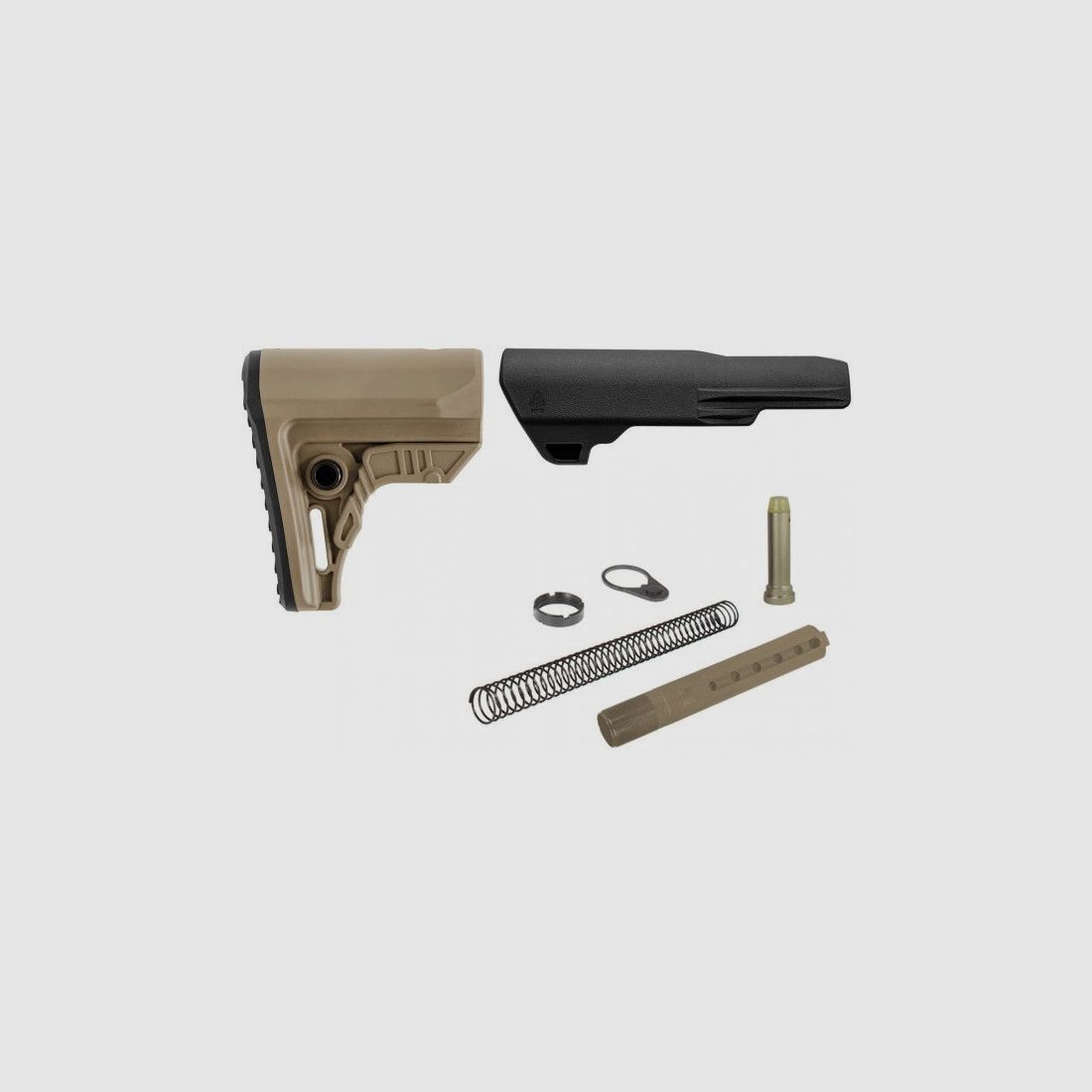 UTG PRO AR15 OPS Ready S4 Stock Set, FDE