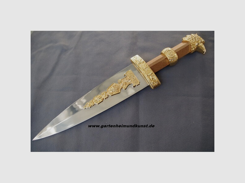 Imperialer Dolch der Römer mit Holzgriff und Zierauflagen ! Hersteller Gladius